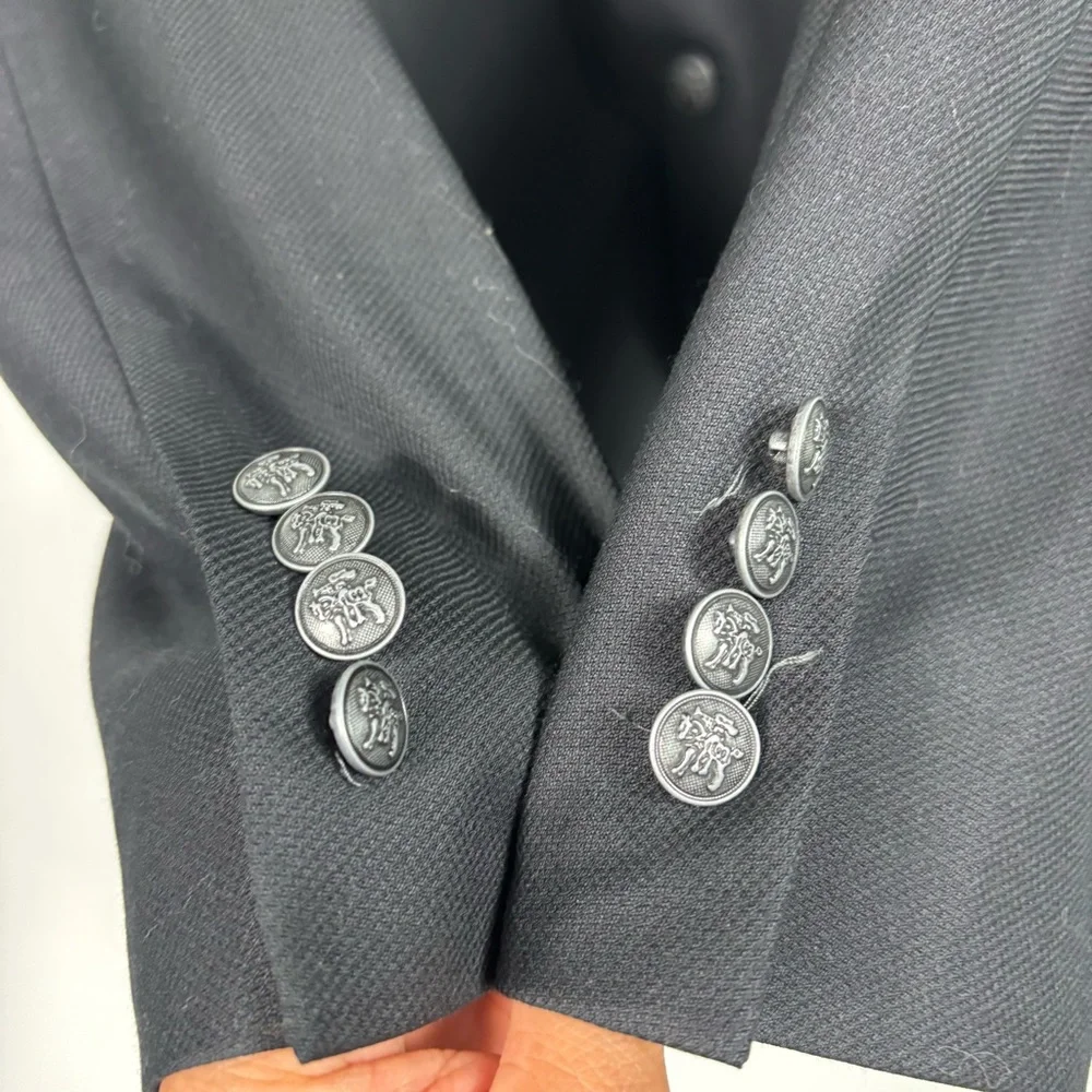 Hart Schaffner Marx 1887 Wool Blazer Metal Silver Buttons Men's Size 40R